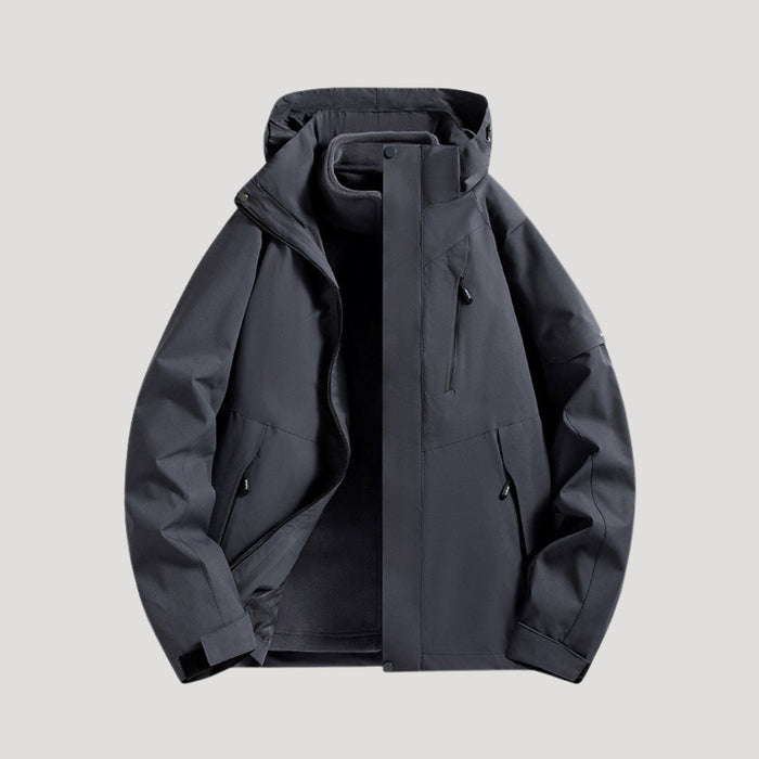 Dam Vattenavvisande Windbreaker med Huva och Fickor