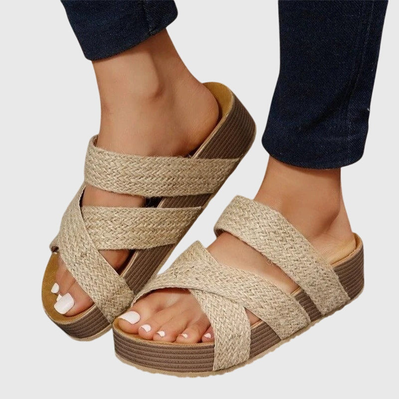Elin | Dämpade Ortopediska Sandaler med Resårband