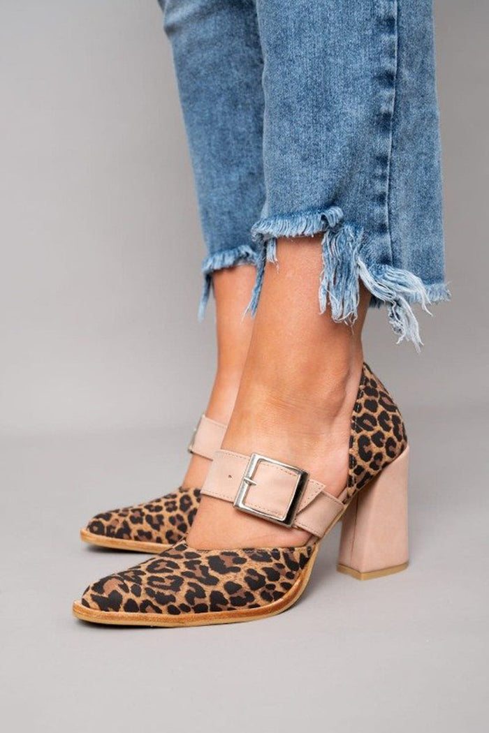 Andrea | Elegant Big Strap Leopard Heels