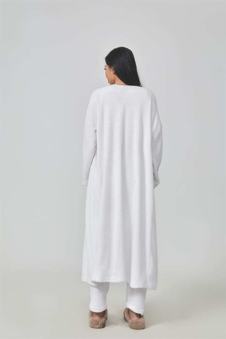 Pyjamas dam i tredelat set med mjuk och fluffig känsla