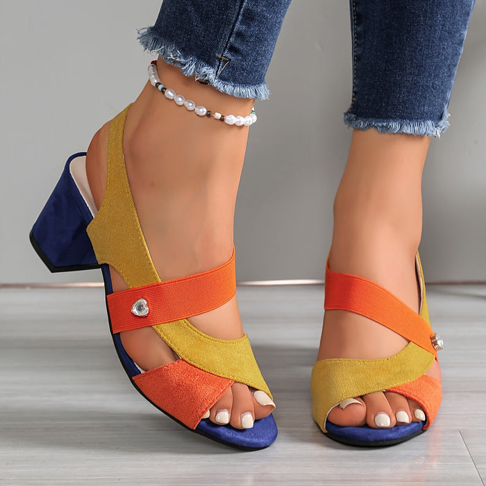 Dam Blockklack Sandaletter med Ortopedisk Komfort