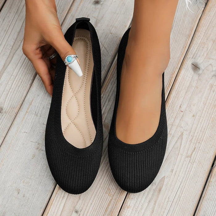 Platta Ortopediska Loafers med Ribbad Ovandel