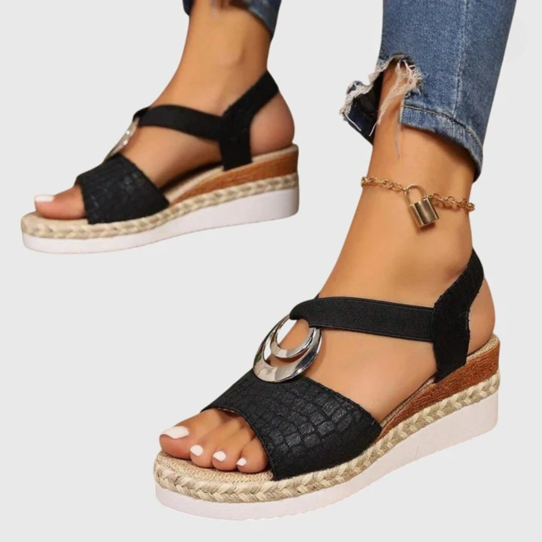 Anna | Trendiga Ortopediska Sandaler med Justerbar Rem