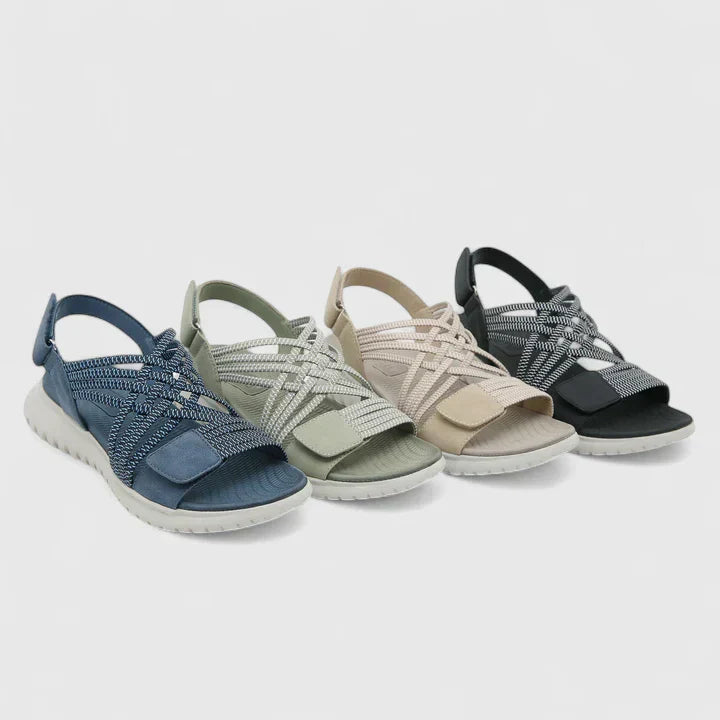 Stina | Fotriktiga Ortopediska Sandaler med Bred Tåbox