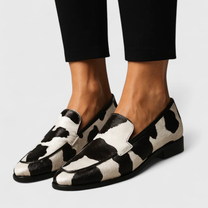 Hanna | Dämpade Loafers med Grafiskt Mönster