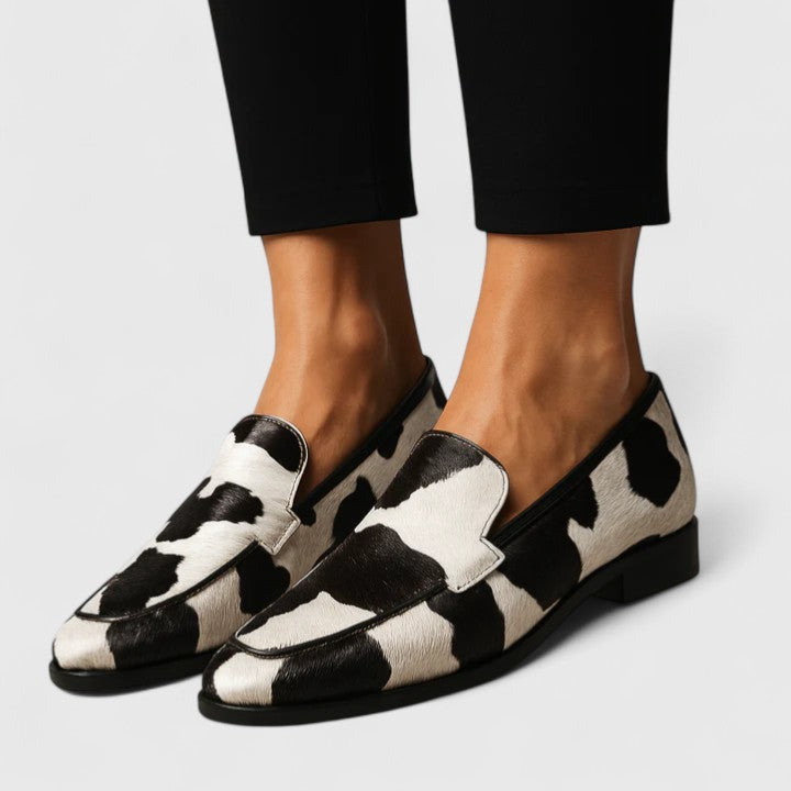 Hanna | Dämpade Loafers med Grafiskt Mönster
