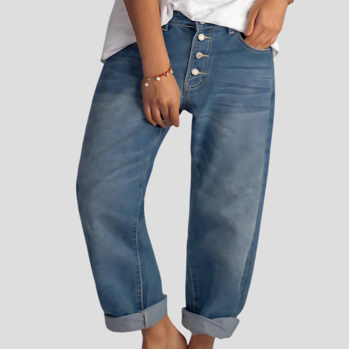 Raka Vida Jeans med Hög Midja