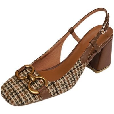 Emilia | Eleganta Slingback-skor med Gulddetalj