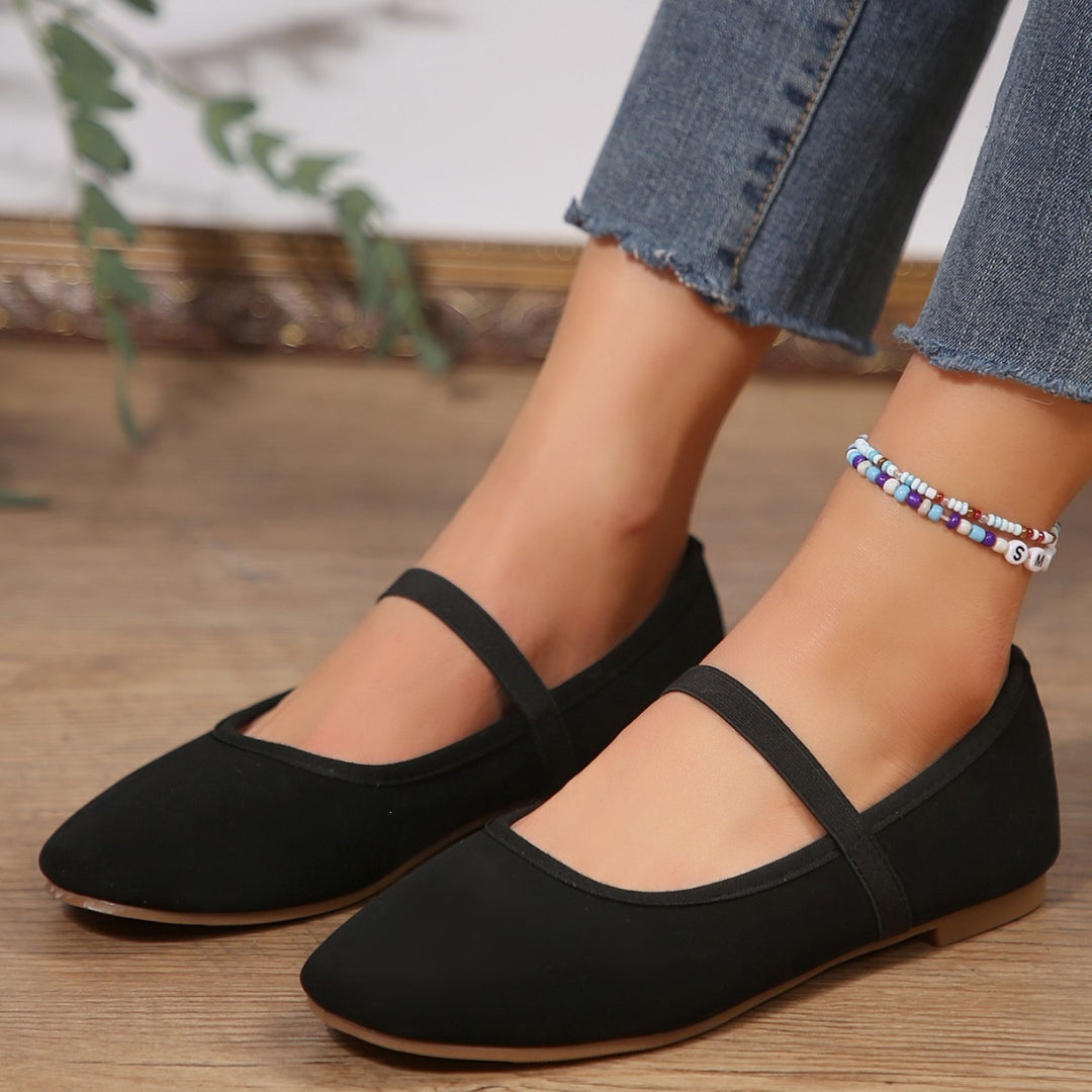 Emma | Damens Platta Loafers Slip-On Spänne Komfort Gångskor