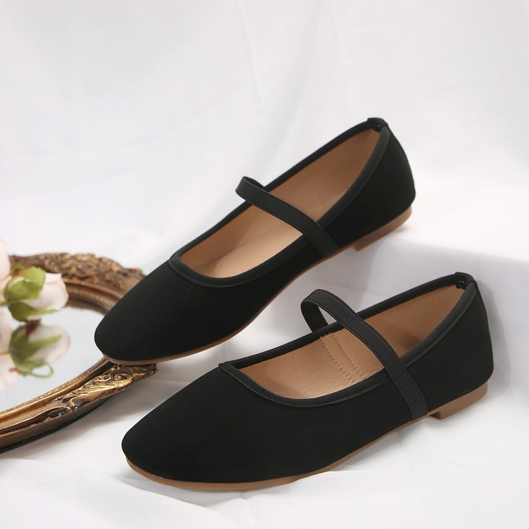 Emma | Damens Platta Loafers Slip-On Spänne Komfort Gångskor