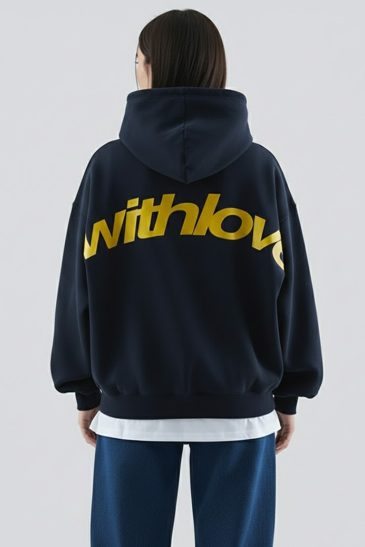 Lotta | Mysig Hoodie med Tryck Fram
