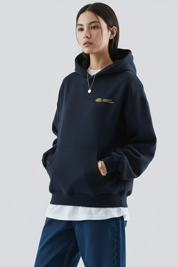 Lotta | Mysig Hoodie med Tryck Fram