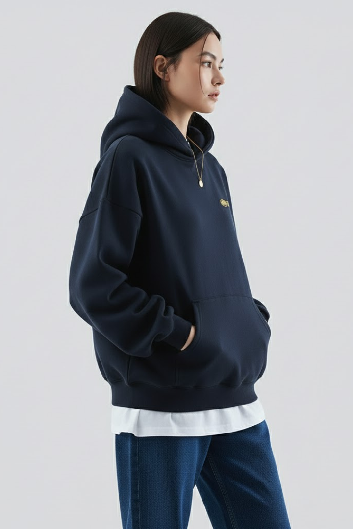 Lotta | Mysig Hoodie med Tryck Fram