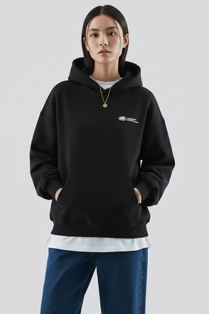 Lotta | Mysig Hoodie med Tryck Fram
