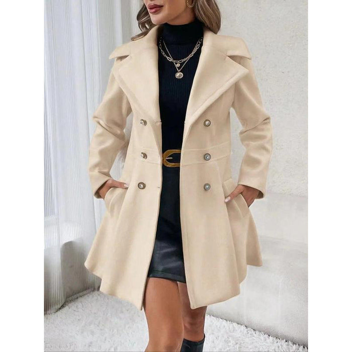 Tidlös Dubbelknäppt Trenchcoat med Skärp