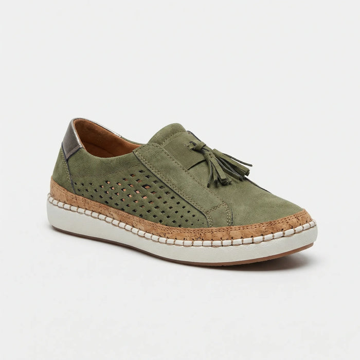 Dam Slip-On Loafer med Tofsprydnad och Perforerad Design
