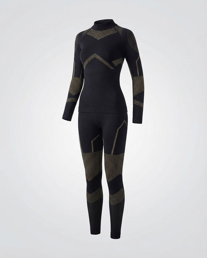 Dam Termiskt Baslagerset med Mock Neck och Kompression