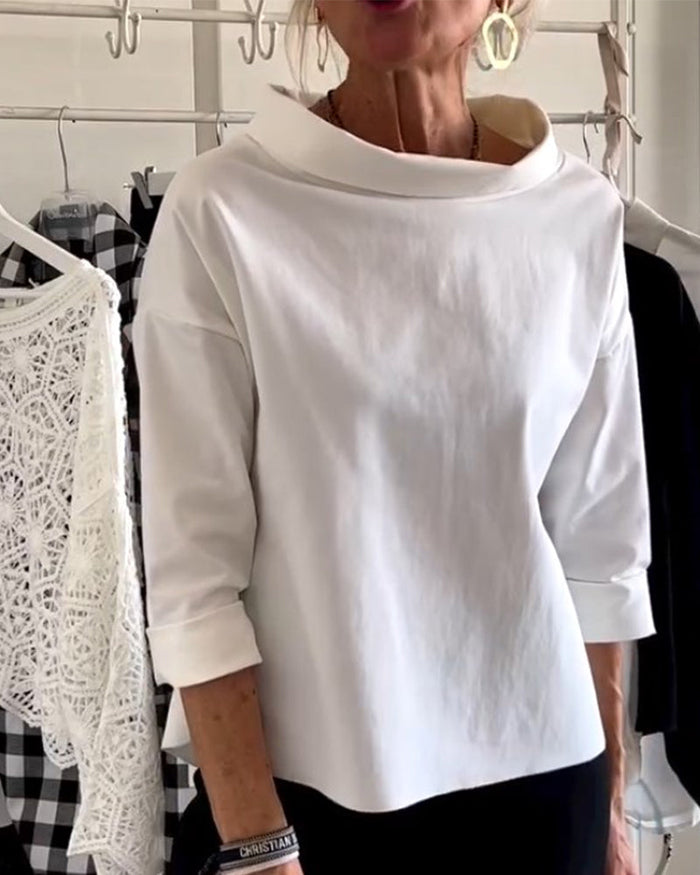 Ledig Polotopp med Trekvartsärm