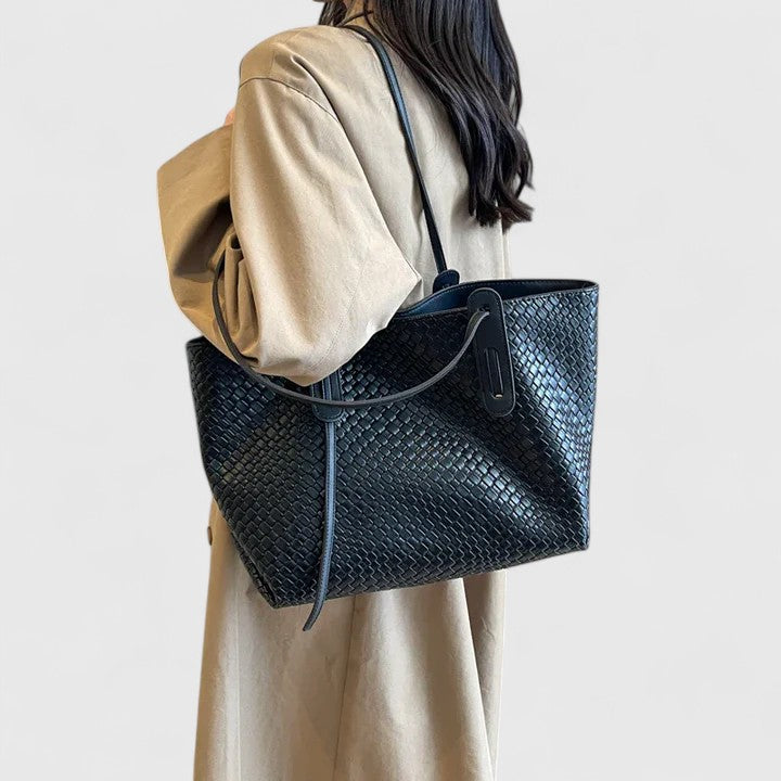 Cecilia | Rymlig Vävd Shoppingväska