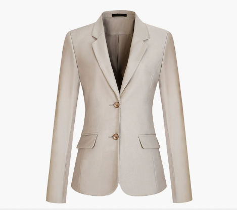 Figursydd Blazer med Schösskant och Två Knappar