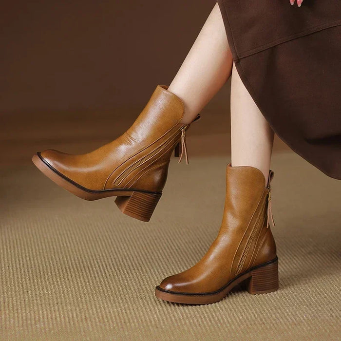 Klassiska Ankelboots med Blockklack