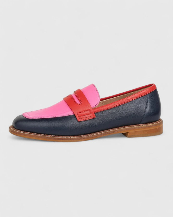 Astrid | Loafers med Bred Klack och Vristrem