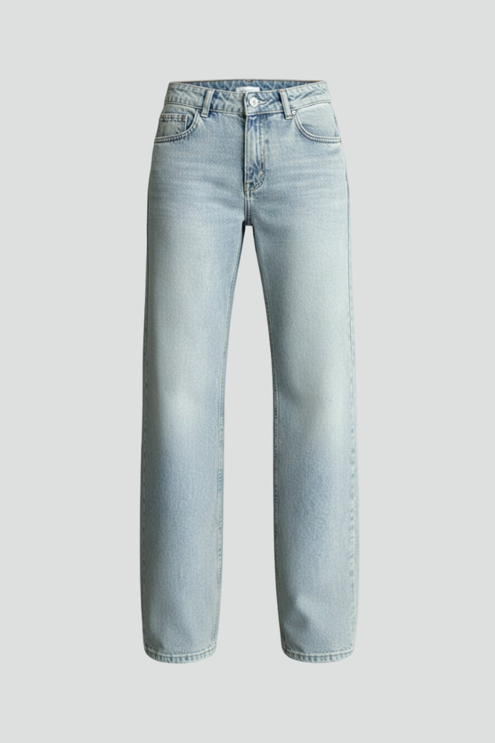 Moa | Avslappnade Vida Jeans med Dragsko