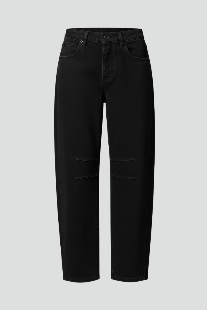 Tove | Klassiska Högmidjade Jeans med Knappgylf