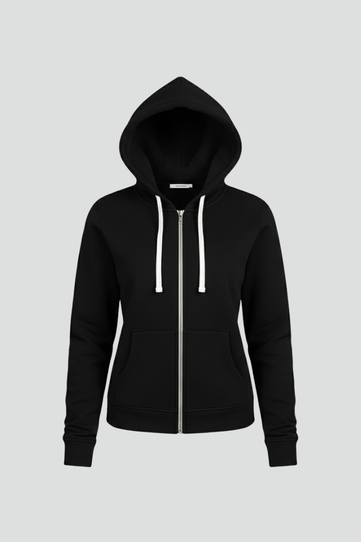 Ylva | Hoodie med Dragkedja och Fickor