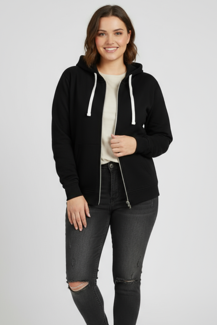 Ylva | Hoodie med Dragkedja och Fickor