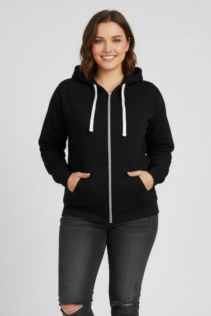 Ylva | Hoodie med Dragkedja och Fickor