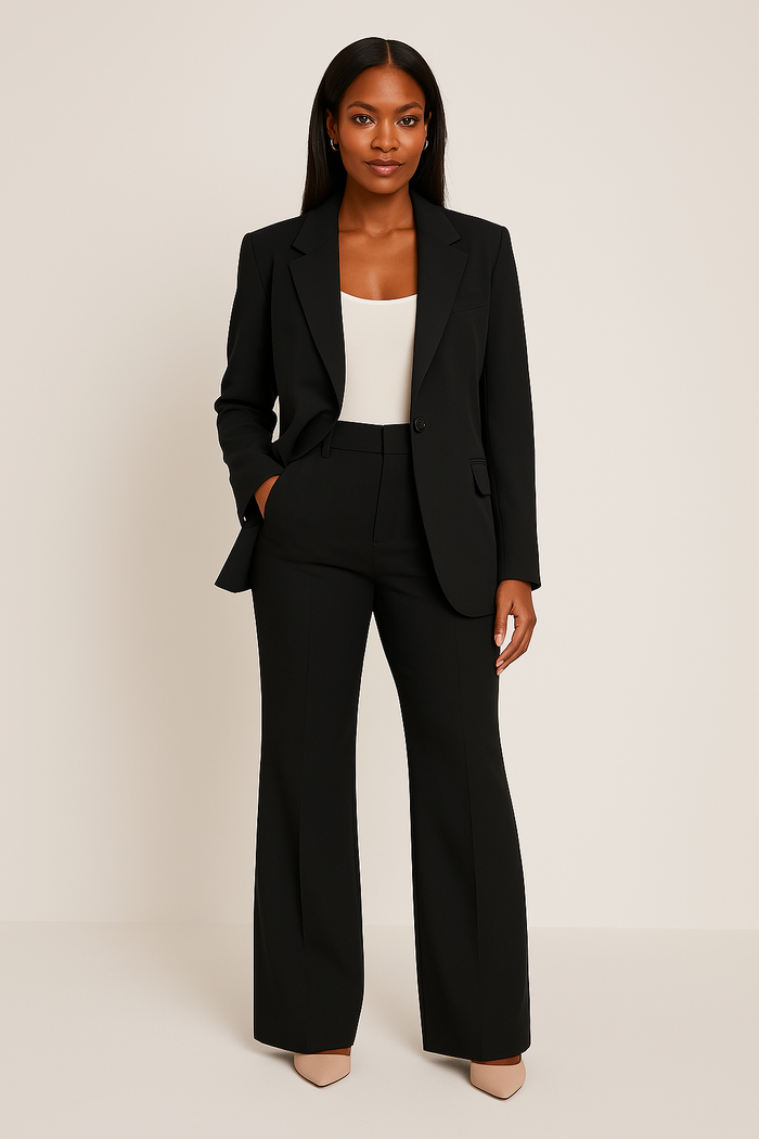 Dam Skräddarsydd Kostymsett med Blazer och Byxor