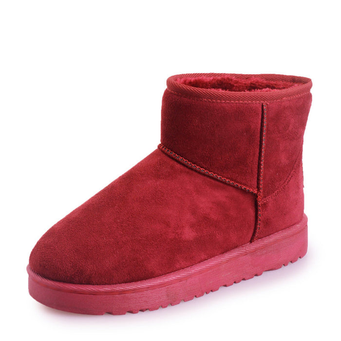 Anna | Snowboots dam i mockalook med varmt fuskpälsfoder