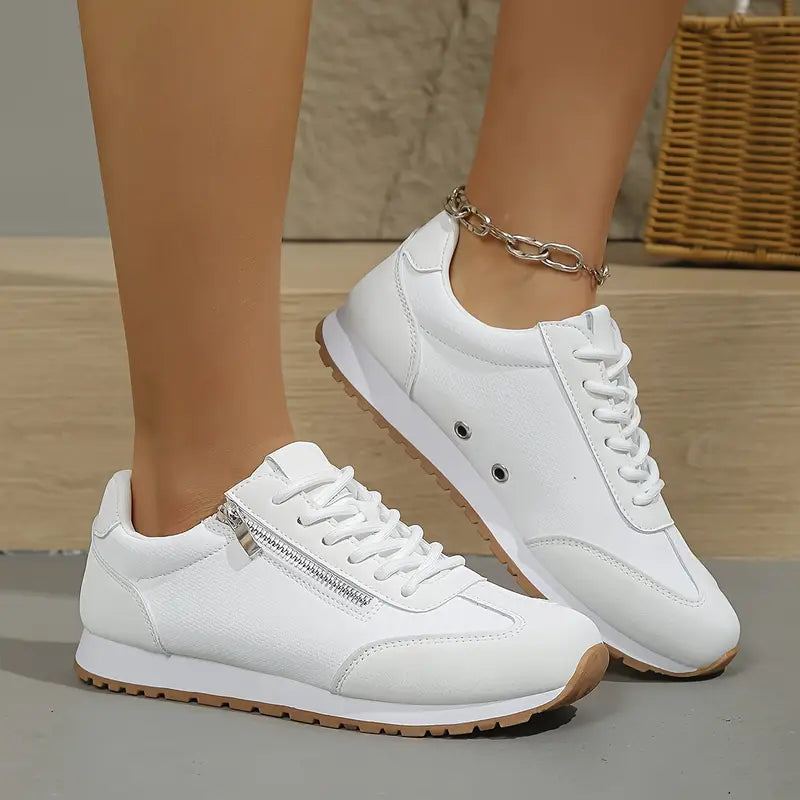 Ebba | Bekväma Sneakers med Diskret Upphöjd Sula