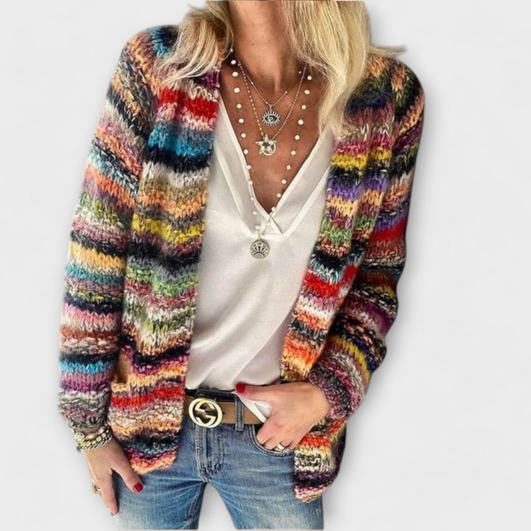 Johanna | Färgglad Cardigan för Svalare Dagar