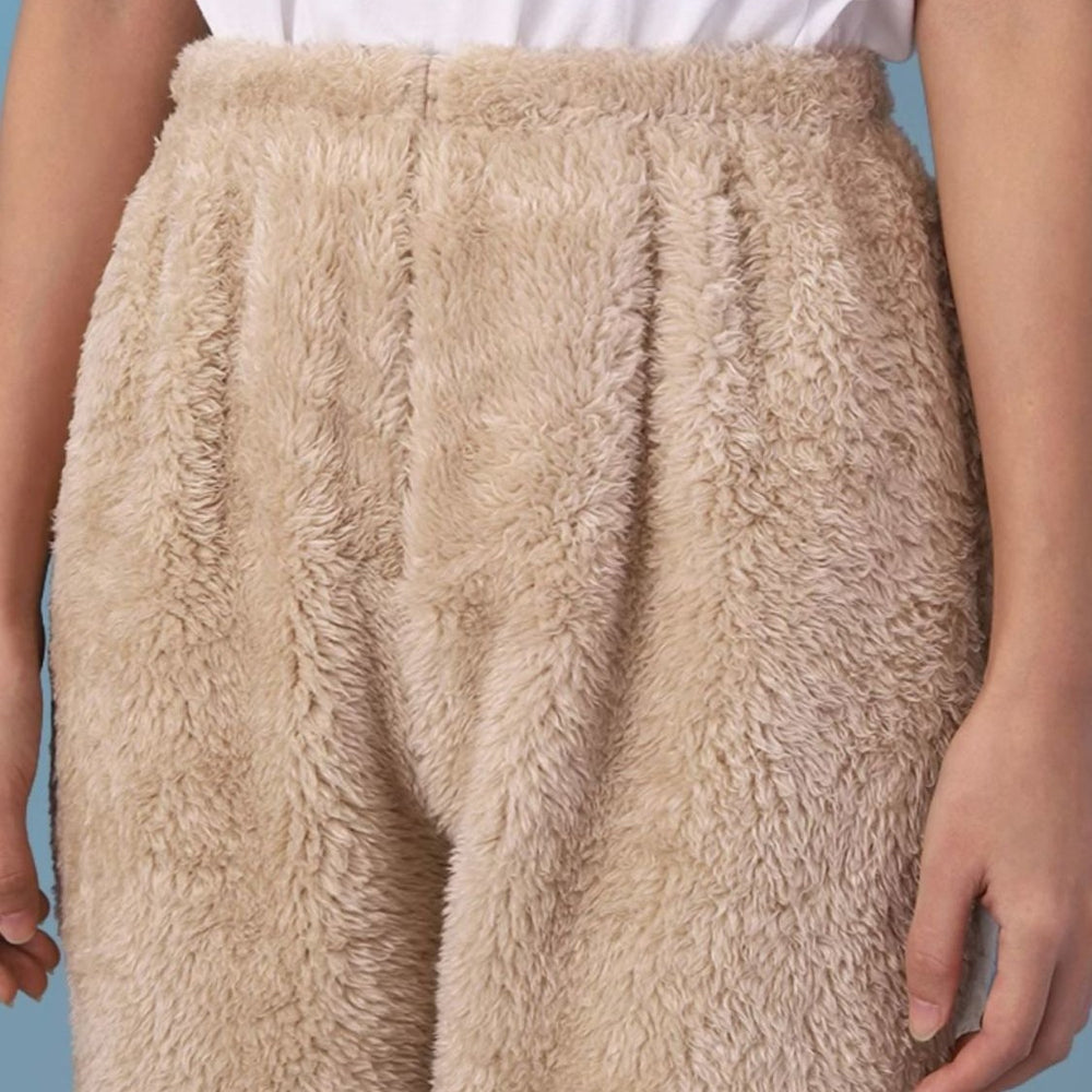 Fodrade leggings dam i korallfleece med fot, tjocka och varma