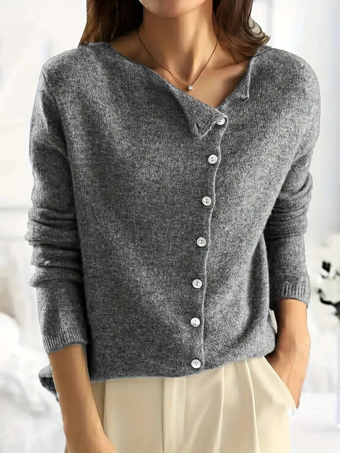 Modern Asymmetrisk Kofta med Knappar