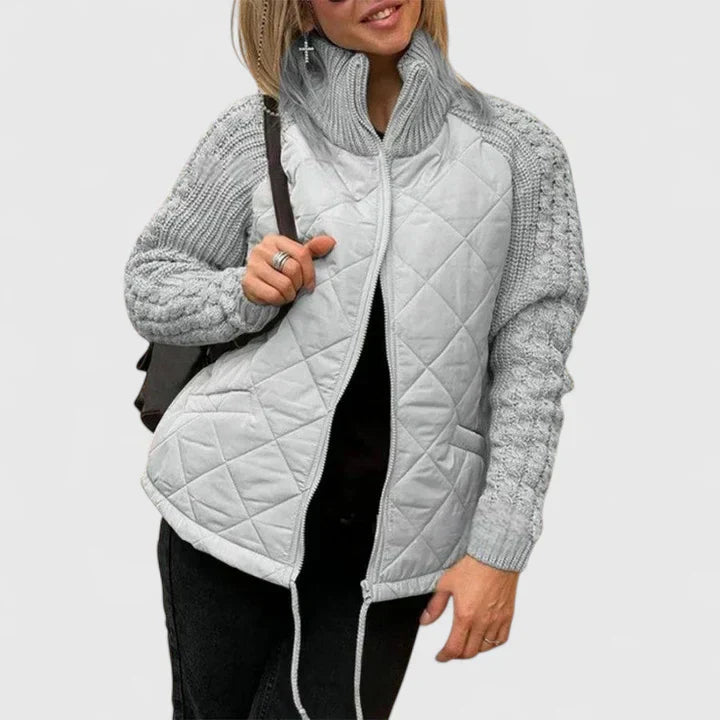 Nora | Lätt Quiltad Jacka med Justerbart Snöre