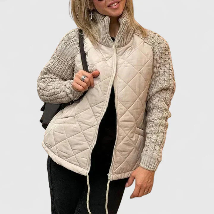 Nora | Lätt Quiltad Jacka med Justerbart Snöre
